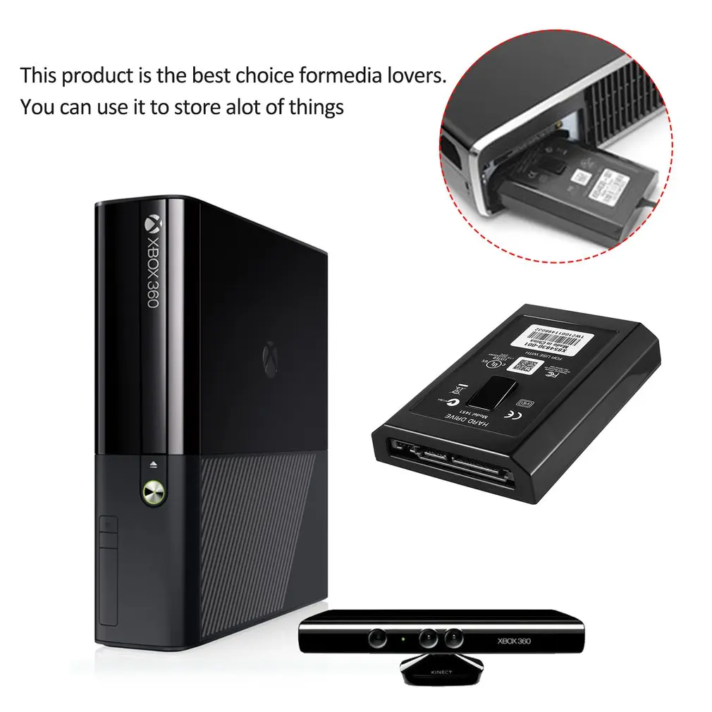 Black Xbox 360 Slim Hard Drive