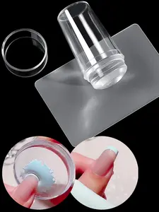 Набор штампов STZ для ногтей Желейная головка со скребком для дизайна ногтей шаблон для печати силиконовые пластины для стемпинга Инструмен...
