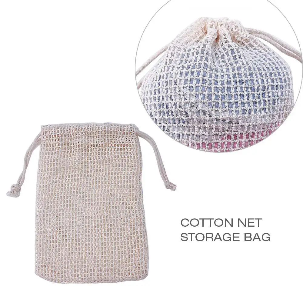 10pcs/15pcs Resuable Makeup Remover Pads with Laundry Bag 8cm Double-sided Bamboo Fiber Make up Removers