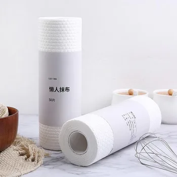 

50 PCS Lazy Rag Reusable Cleaning Cloth Non-woven Dish Cloth Disposable Paper Towel Absorbent Kitchen Towel Cleaning Cloth Rags