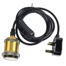 Британский стандарт треугольная вилка шнур провода держатель лампы алюминиевая лампа Эдисона лампа металлическое украшение в виде креста E27 da luo kou