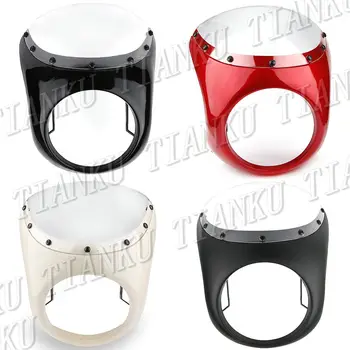 

Universal Motorcycle Windshield 7" Headlight Fairing Screen Retro Cafe Racer Style Drag Racing Custom Chopper