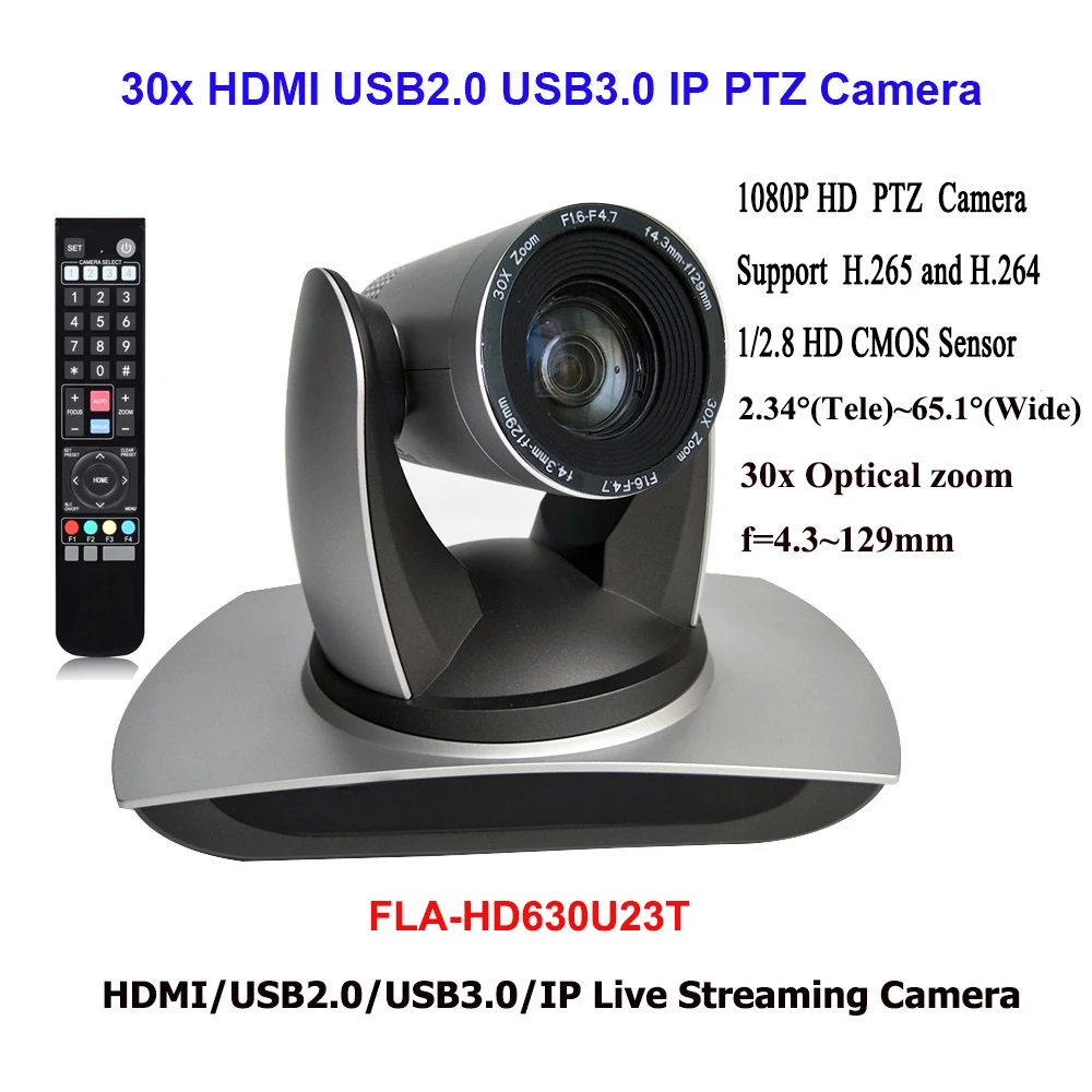 Câmera de transmissão ip ptz, 2mp, 30x, zoom, hdmi, rtmp, rtsp