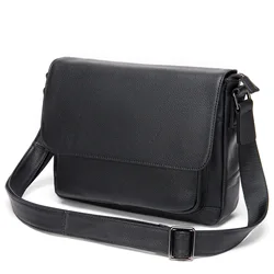 2021 New Business Leather Shoulder Bag Men's Simplicity Package Cover Type Crossbody Messenger Bag Men's IPad Bag