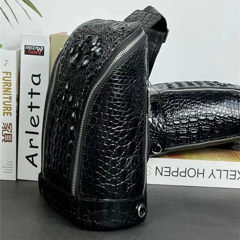 Women’s Black Crocodile Leather Handbag Novel