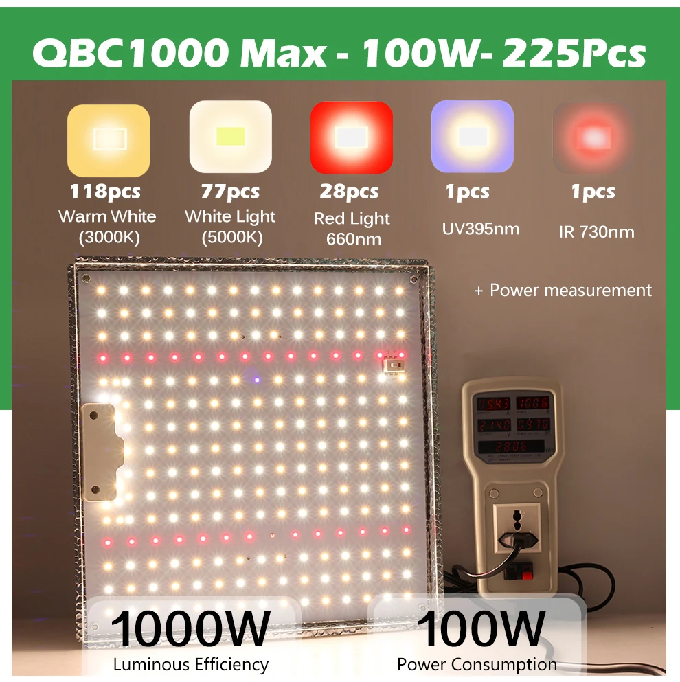 Samsung LM281B Quantum LED Grow Light 1000W Full Spectrum Phyto Lamp for Indoor Plants Flowers Greenhouse Seedlings Growth Light