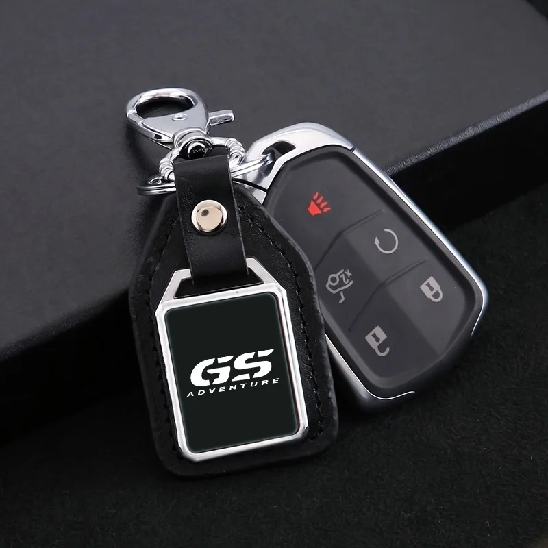 metal leather keychain mirror custom for BMW R1250 GS R1250GS GSA R