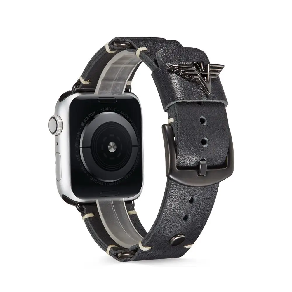 Ретро Кожаный ремешок для часов для apple watch 1 2 3 4 5 iwatch Ремешки для наручных часов 38 мм 42 мм 40 мм 44 мм