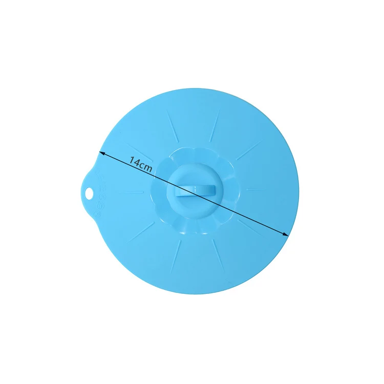 Мульти-Функция силиконовый выкипает крышкой разлива сохранение посуда набор посуды стеклянная крышка печи сейф с вместо того, чтобы Пластик Обёрточная бумага Пособия по кулинарии инструменты - Цвет: 14cm Blue