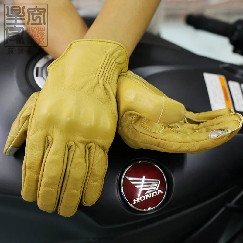 Новая посылка, ретро перчатки из воловьей кожи для мотоцикла harley, перчатки SK
