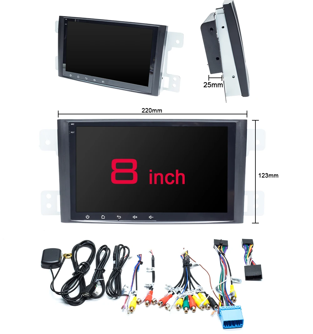 Clearance 2 Din Android 9.0 Car dvd gps head unit For Grand Vitara 2005 -2013 Multimedia Navigation Radio player system stereo Audio IPS 19