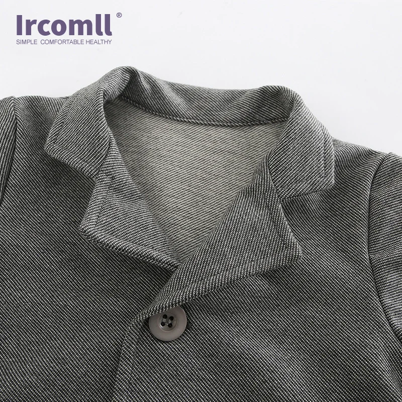 Ircomll/костюм для маленьких мальчиков, комплект одежды из 2 предметов с отложным воротником, серое джентльменское пальто+ штаны, штаны для детей, комплекты одежды для мальчиков, От 1 до 4 лет