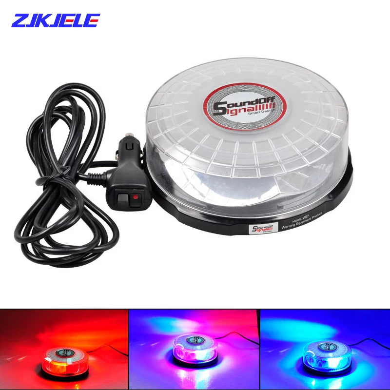 

DC 12V Водонепроницаемый автомобиль безопасной сигнализации милиционеров привели вращающийся сигнальный фонарь Магнитный Мобильный мигающий стробоскоп аварийный маяк