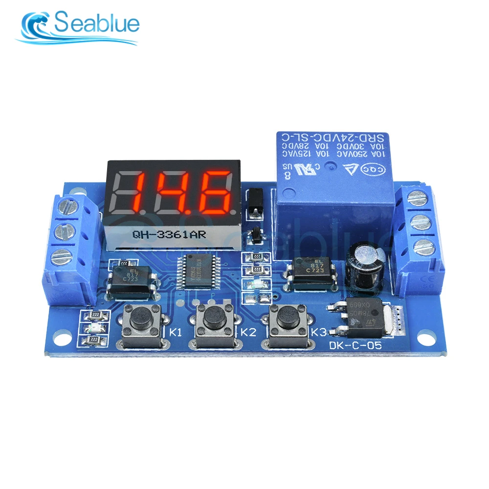 Adjustable LED Digital Display Timer Relay Module for Electronic Automation