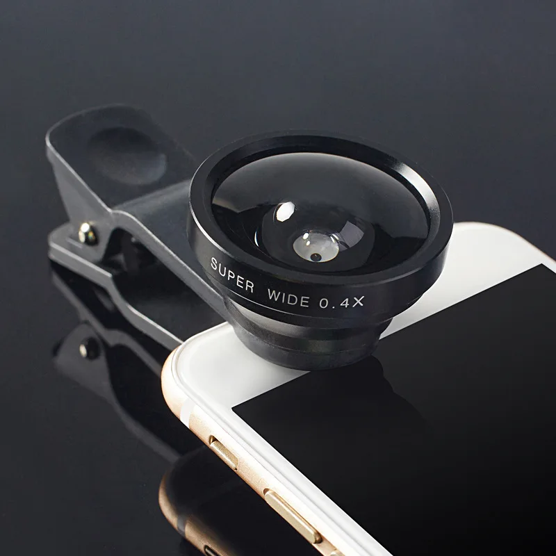 

Mobile Phone Lens 0.4 X Super Wide Angle Fisheye Macro Three-in-One Multi-functional Universal Combination Photo Shoot Lens