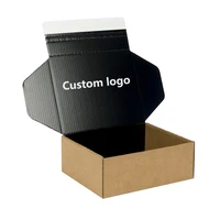 Custom logo printed cardboard black pink quick self seal postal boxes personalised adhesive tear strips box packaging 1