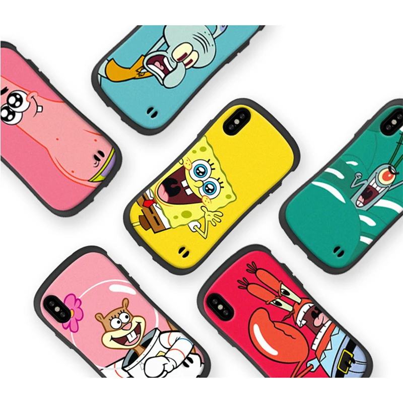 

iface king phone case SpongeBob SquarePants Frosted Small waist cover for iphone 7 8 PLUS X protective Anti-knock phone shell