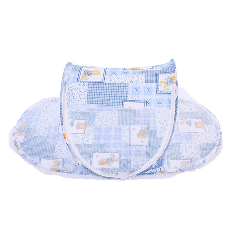 Летняя складная детская кроватка сетка детская кровать москитная колыбель с защитой от насекомых сетка складной матрас защита на Кроватку Новорожденного сетка
