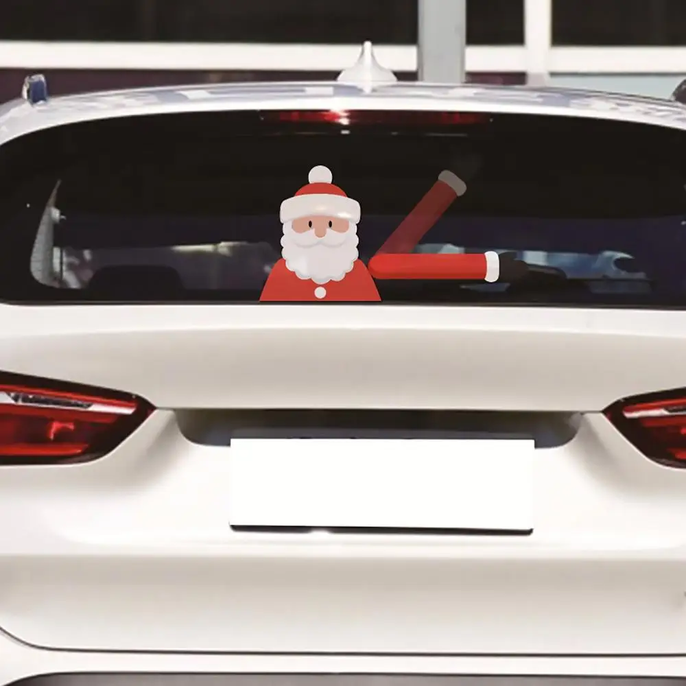 Рождество Рождество Санта Клаус автомобиля стеклоочистителя наклейки Счастливого Рождества украшения автомобиля Рождество Декор Рождество год