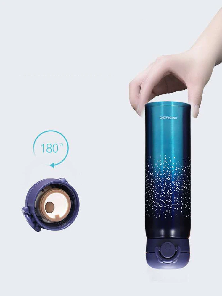 VILEAD350ml 500 мл 304 Нержавеющая сталь звездное небо термос чашка прыгающая Крышка пара вакуумная фляга милый чайная кружка, бутылка для воды для студентов