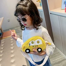 Детская Вельветовая сумка на одно плечо Милая форма мини-автомобиля сумка LXX9