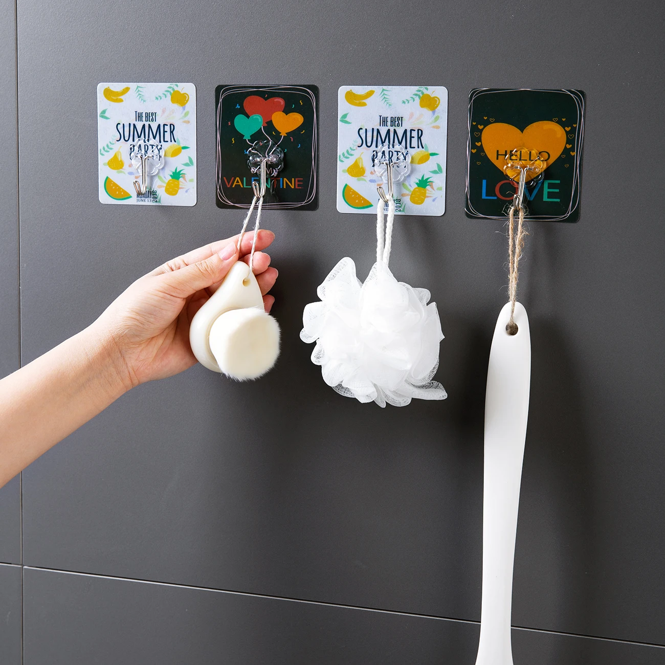 4 шт. креативный крючок для ключей прочная вискоза Бесплатная перфорированная