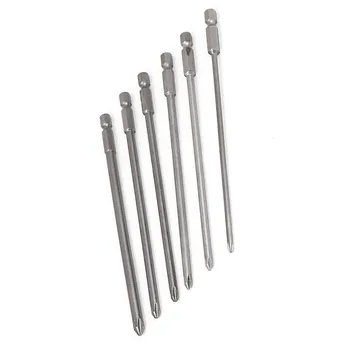 

6 Pieces Set 150mm Magnetic Screwdriver Bits Kit Screwdrivers Stainless Steel Long Round Shaft Tool Parts