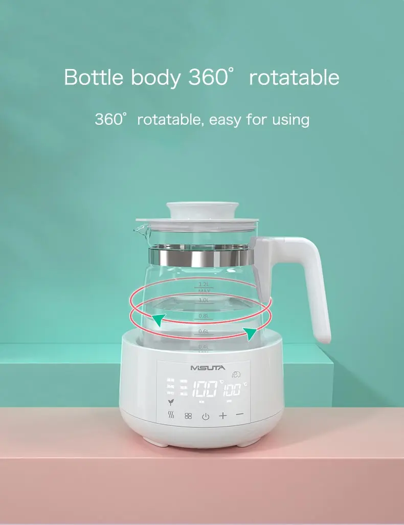 220 В постоянный температурный стеклянный чайник для детского молока Интеллектуальный водный стерилизатор электрический чайник для кормления ребенка водонагреватель