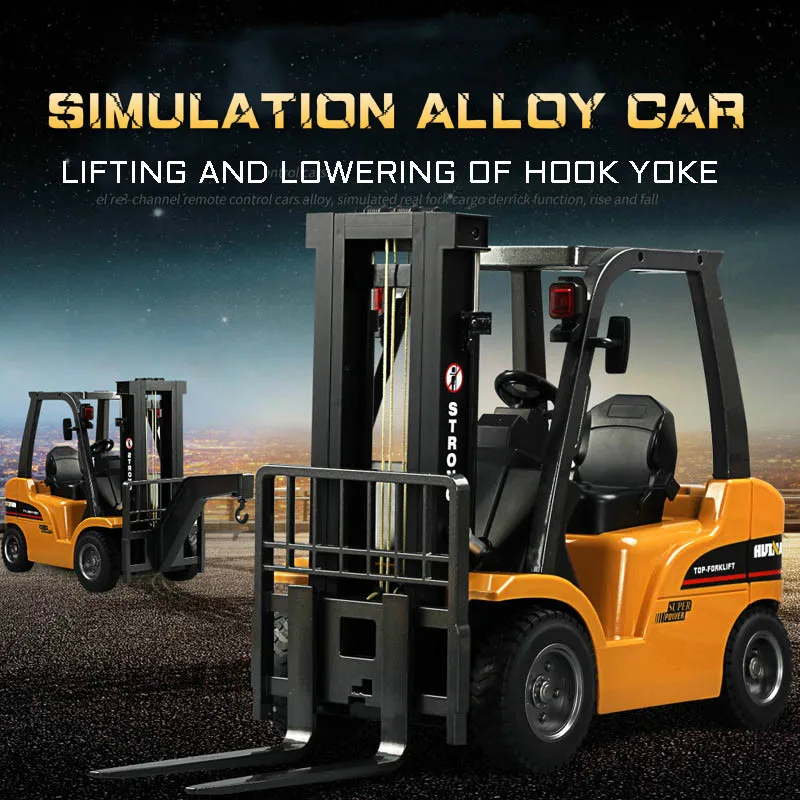 Huina 577 Rc Alloy Forklift Simulation Lifting Crane Children S Electric Moving Toy Engineering Vehicle Model Gifts For Children Rc Cars Aliexpress