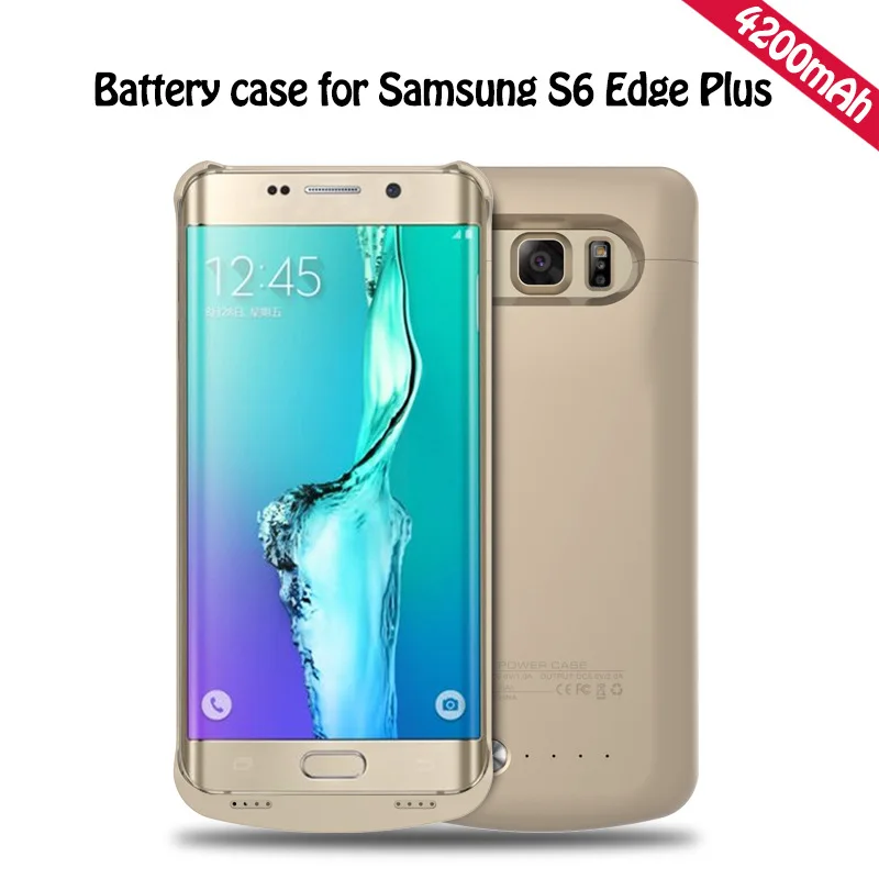 4200 мАч зарядное устройство чехол для samsung Galaxy S6 Edge Plus G9250 корпус питания внешний аккумулятор банк питания чехол для S6 Edge Plus - Цвет: Gold