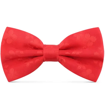 

2019 New Fashion Men's Bow Ties for Wedding Double Fabric Flower Red Bowtie Club Banquet Anniversary Butterfly Tie with Gift Box