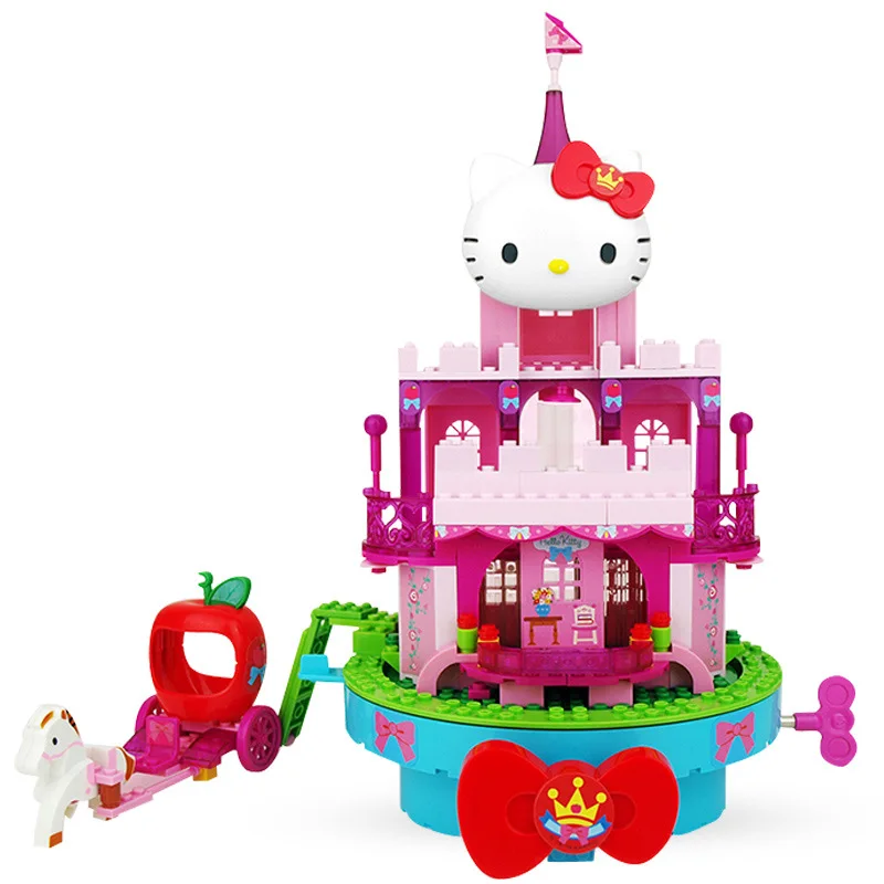 

Hello Kitty hello kitty Scene Toy Children'S Educational Fight Inserted Small Particles Building Blocks Toy Birthday Gift