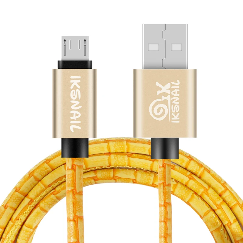 IKSNIAL Micro USB кабель 2.4A телефон Быстрый USB зарядный кабель для Xiaomi Redmi Note5 Micro USB зарядное устройство кабель для передачи данных для SamsungUSB шнур - Цвет: Цвет: желтый