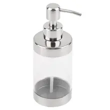 Универсальный дозатор для жидкого мыла из нержавеющей стали для ванной комнаты, дозатор для мытья рук, насос для шампуня, серебристый и прозрачный, горячая распродажа