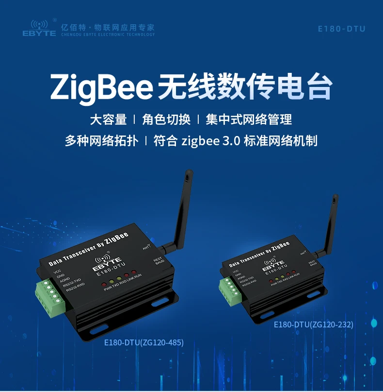 ZigBee 3,0 модуль к RS485 232 Беспроводная станция передачи данных Прозрачная передача промышленного использования поля