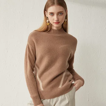 

women's turtleneck cashmere sweaters pullover long sleeve plus size thick Female coffee knitwear 2020 Autumn Winter free ship