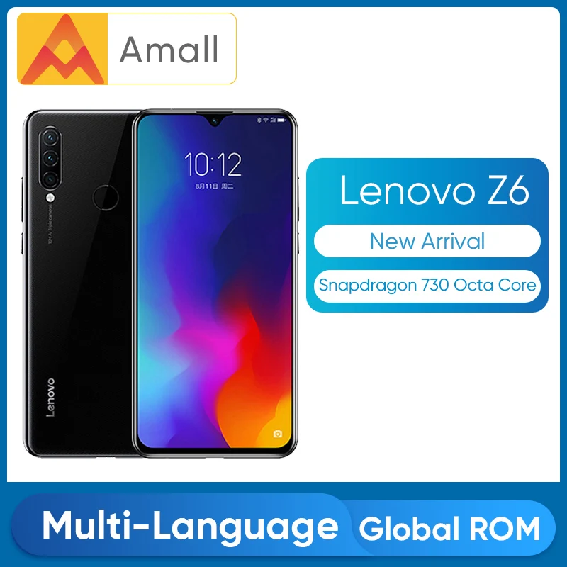 Lenovo Z6 6GB 64GB глобальная ПЗУ Snapdragon 730 восьмиядерный смартфон 6 39 дюймов OLED экран 24MP
