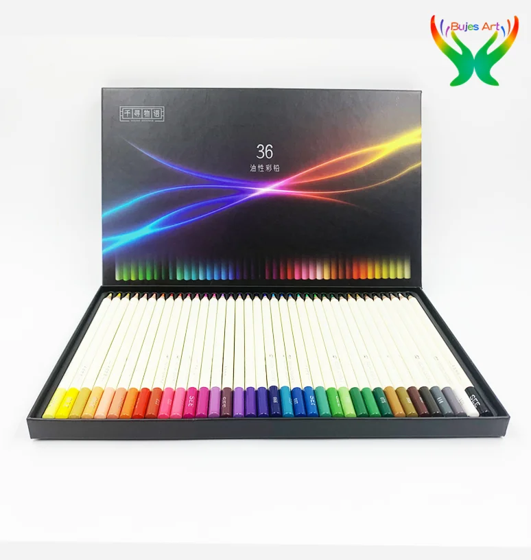 QIANXUNWUYU 36 colors for beginners, children's painting, adult  professional oily colored pencils artist art set office