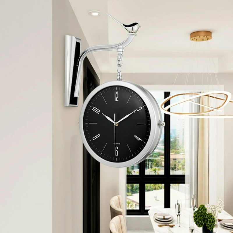 Twosided Wall Clock Large Nordic Creative Wall Clock Twosided