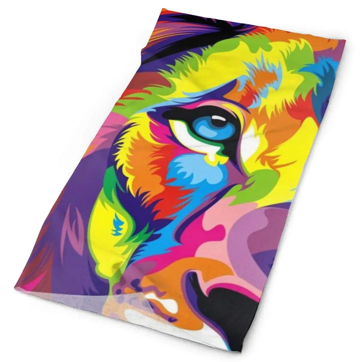 Women Men Lion Face Rasta Colors Style Art Neck Gaiter Headwear Headband Mask Seamless Bandana 16-in-1 Magic Scarf Multi |