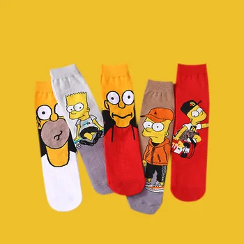 

Harajuku Cartoon Funny Socks Men Creative Comfortable Cotton Socks Skateboard Hip Hop Calcetines Hombre Divertidos Novelty Sox