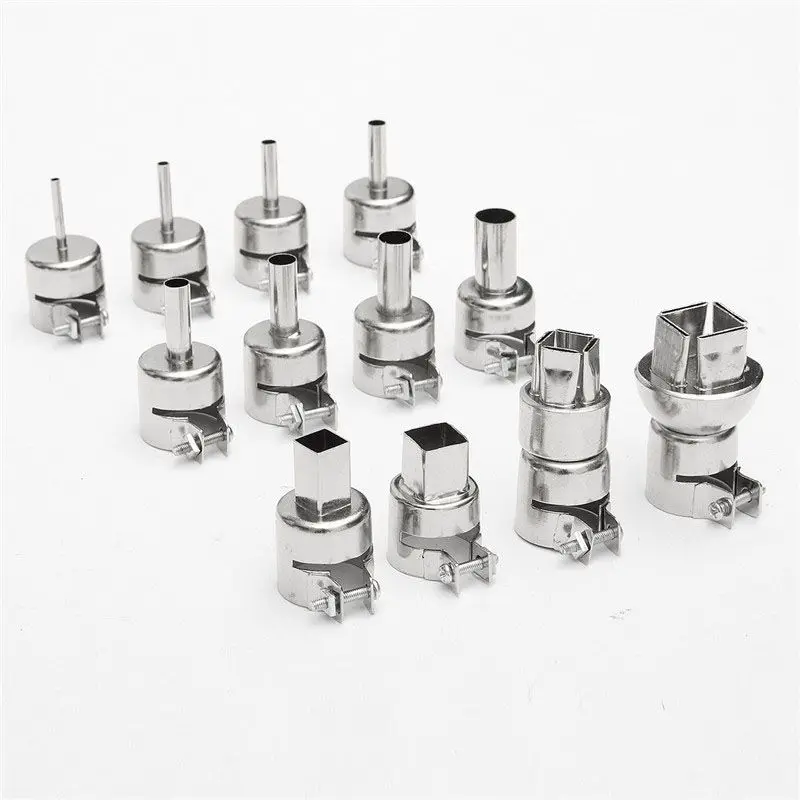 

New 12pcs/set Heat Gun Rework Nozzle For 850 Hot Air Soldering Station Welding Tips