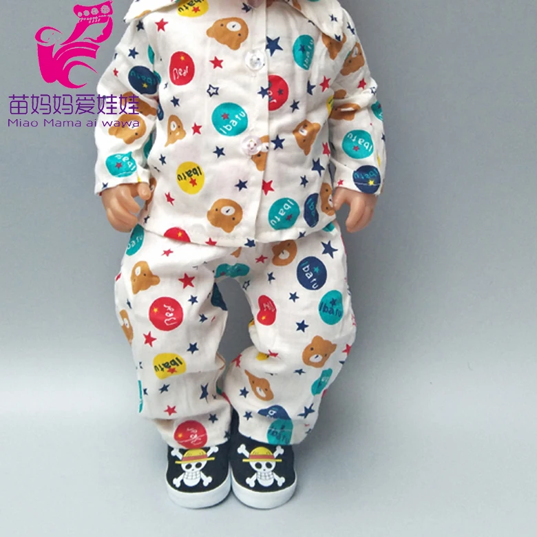 

Pajama set clothes and pants for Baby new Born Doll 18" girl Doll Cloth play toy gift