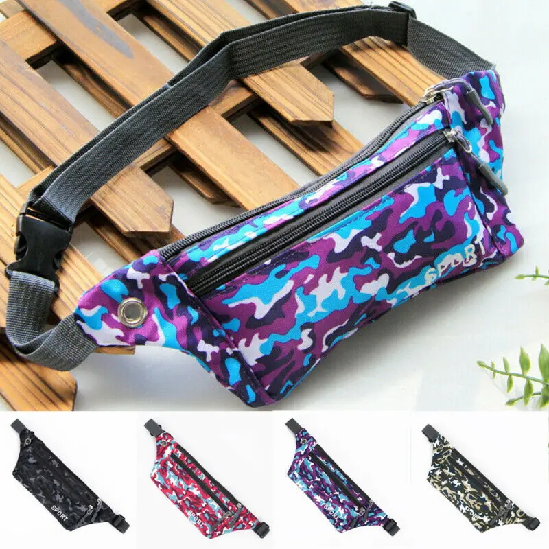

1PC Women Waist Packs Camo Fanny Pack Bum Bag Waist Belt Pouch Travel Sport Holiday Money Wallet New Sportwear Bags Traveling