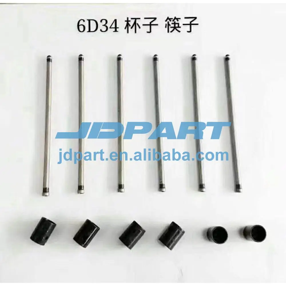 6D34 push rod and valve tappet For Mitsubishi