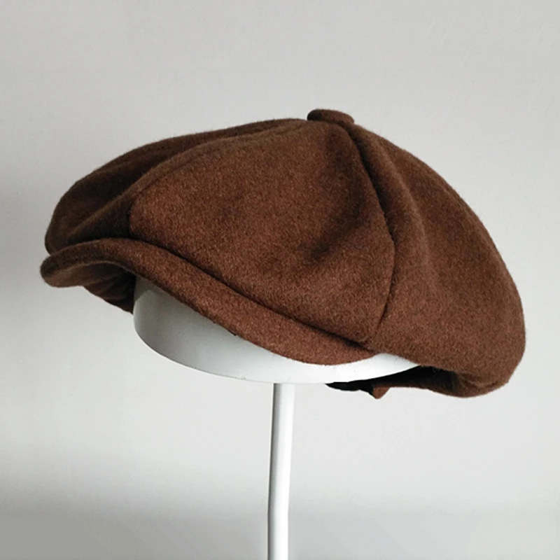 men's berets basque Brand Wool Newsboy Caps Men Flat Caps Women Coffee British Gatsby Cap Autumn Winter Wool Hats Top Grade Beret DROPSHIPPING BLM67 male beret