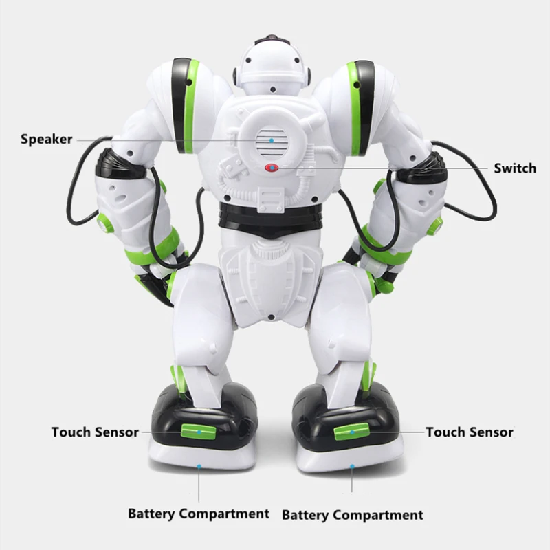 Intelligent Voice Interaction Programming RC Robot Battle Mode Calibration Fetching Sing And Dance With LED Lights Electric Toy 5