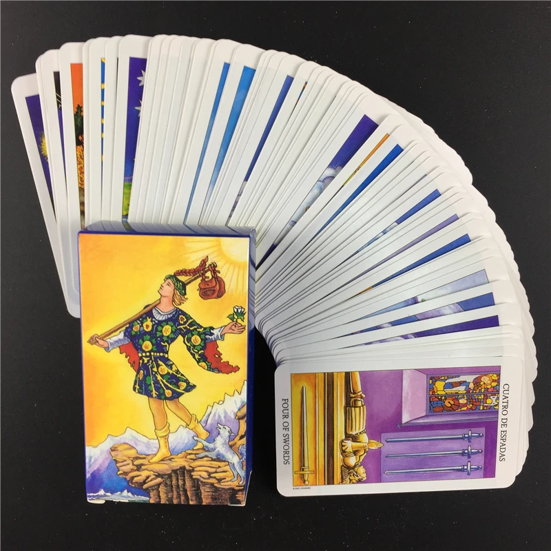 Tarot Illuminati Kit Cards Oracles Deck Card and Electronic Guidebook Tarot Game Toy Tarot Divination E-Guide Book 22