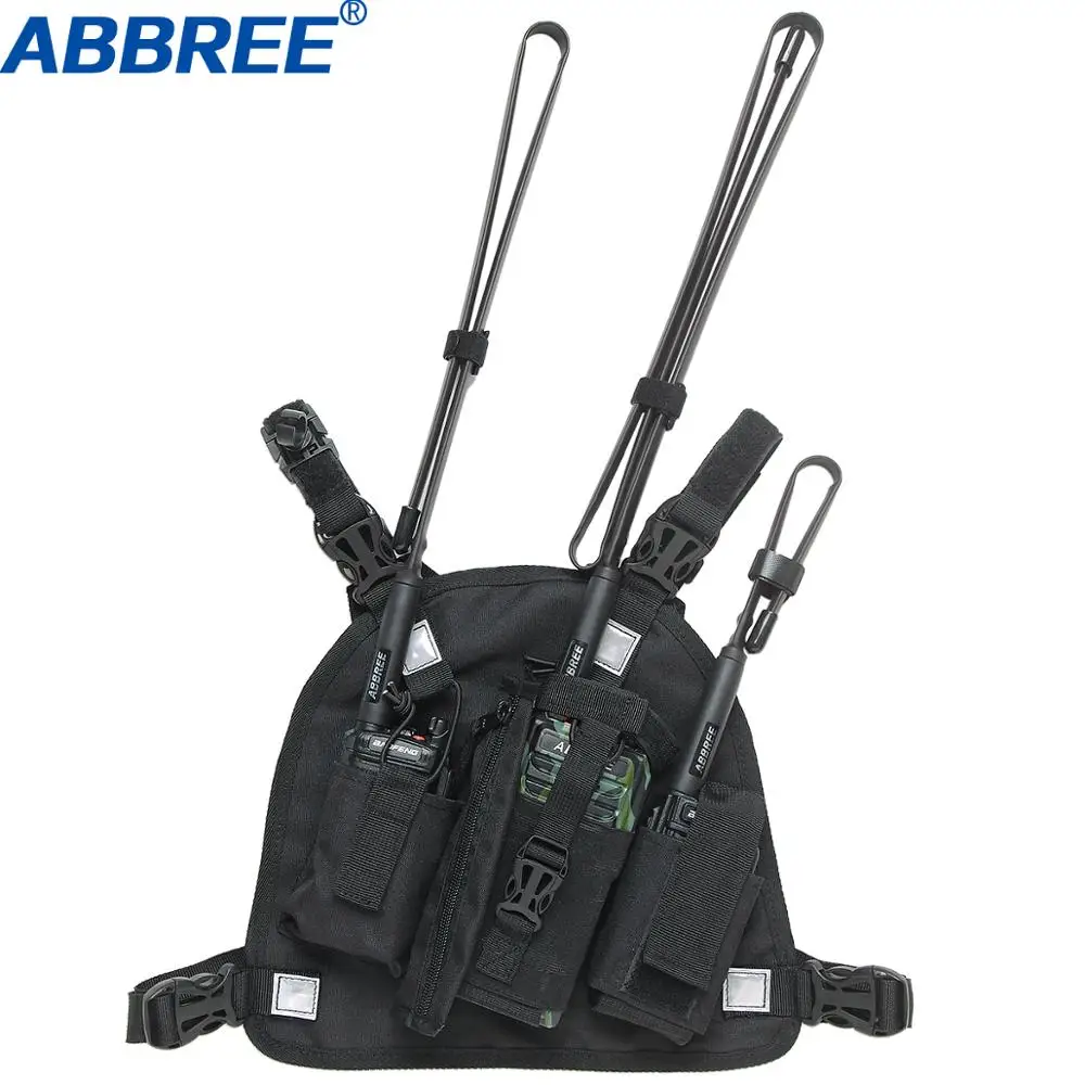 ABBREE двойной радио плечевая кобура нагрудный держатель для Baofeng UV-5R UV-82 UV-9R плюс иди