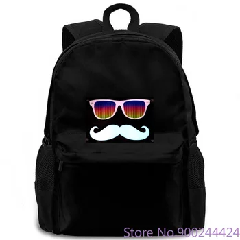 

Rave Raptor Sound Activated Mustache T Newest -d Print Letters women men backpack laptop travel school adult student